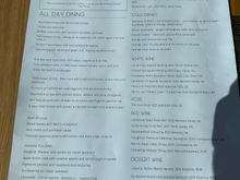 Autumn menu