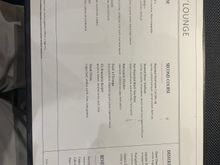 Menu of D1 dinning room