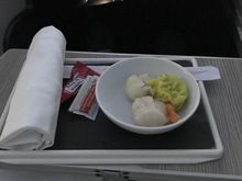 First you order the Dim sum selection of siu mai, har gau, spinach and shrimp dumpling which tasted like rubber......