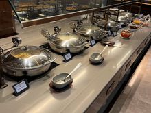 Good selection of hot dishes.