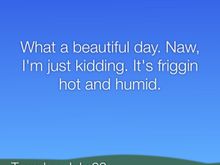 A great day for air conditioning 