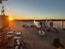 Sunset at TPA on a nice evening before boarding back to really cold CVG. 