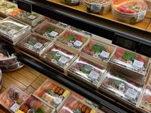 Pre-packaged sushi selection