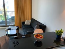 Living room and dining room
