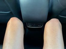 Back seat leg room. I can almost fit my foot behind the central console in the middle seat. On the Passat and Malibu I am able to fit my foot behind the central console.