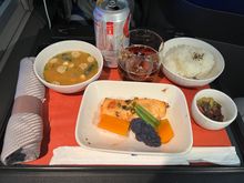 Miso cheese? Salmon Japanese meal … no idea where the cheeses is 