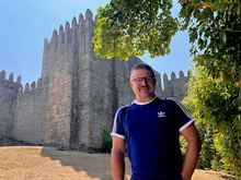Outside the castle of Guimares