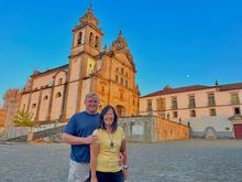 On our way home, we stopped by their monastery to see the sunset lights