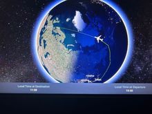 A mid flight shot of the routing. 