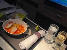 Pre-landing meal. 