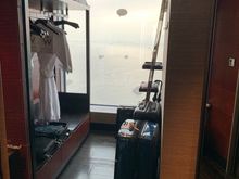 Walk in Closet Area with a Dyson hair dryer (which my wife loved)