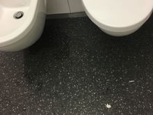 Water or something else on the floor?