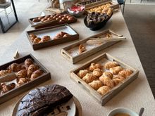 Pastries table at breakfast