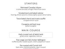 The Feb menu for the US east coast (BA173 in my case)