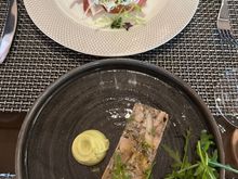 My wife decided to split some apps. The Terrine was fine. The air dried ham dish would be better if the potatoes were warmed up. 