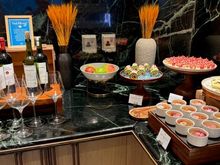Santa Cristina and Naturalys red wine, fruits, desserts
