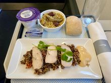 Honey mustard chicken with quinoa salad