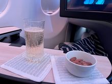 Champagne and salted almonds