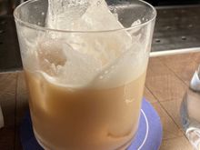 Behold orange ammareto almond milk something incredible alcoholic yummy that i only had one sip and my mother-in-law chucked it in 1 go and asked for another one ....