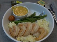 Curry shrimp: this and the seabass are my go to dishes out of HNL. 