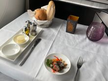 Amuse Bouche, this was a beef with vegetable in some kind of light sauce. Very refreshing!