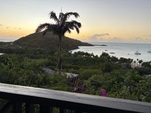 Hillside Suite 34, view from deck at golden hour