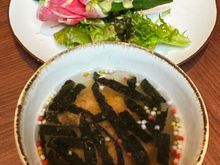 Salad & Ochadzuke (Tea and soup over the rice)