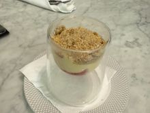 Rhubarb oat crumble. Not usually a massive fan of rhubarb but it was nice. 