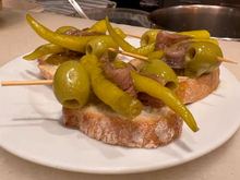 A salty, pickled skewer