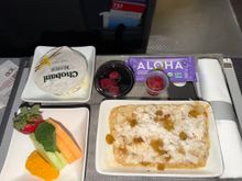 I was a bit bleary-eyed after a long earlier trip, but believe the main was rice along with lots of coconut flakes and golden raisins.
