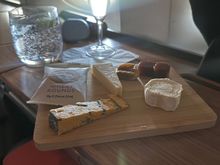 Mid-flight cheese board. 