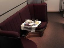 I had them bring the meal to the lounge area and got all set up there