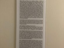 Disclaimer posted in the closet 