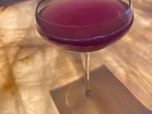 A Polaris Star cocktail.    Was super sweet, if you don’t like sweet stuff, be wary of it.   