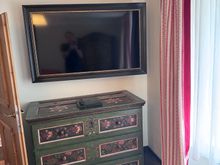 Frame around television