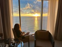 Sunset view from the living room. 