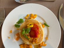 Breakfast - Mango pancakes