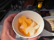 I ordered a child meal for my daughter and the melons were cut in these cute bunny shapes