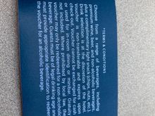 The voucher's T&C