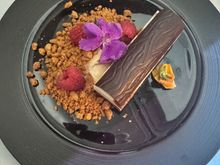 Cheesecake tasted as good as it looked. Excellent presentation. 