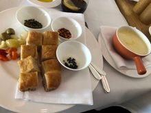 I was too distracted by the lovely Balik + Crab starter that I forgot to photograph them! The off-menu item was a tasty cheese fondue, seen here.