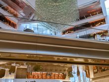 View from breakfast seating of the lobby