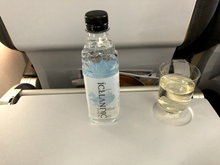 Complimentary water and one-time complimentary sparkling wine served on inaugural flight.