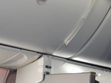 The foldable part of the left divider to WTP had fallen off.
