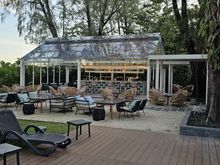 Bar area, closer up, nice glass roof