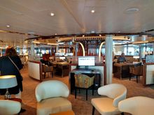 The customer service desks are where you can make dinner reservations, book excursions, check your bill, etc.