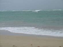 Sea state, reef in distance