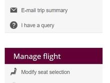 No option for meal selection...