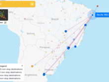 GOL routemap from REC