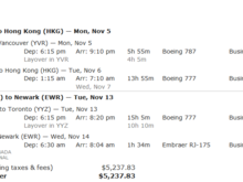 <6,0000 through YVR.  TPAC's are always cheap through YVR.